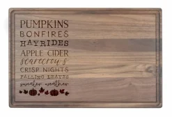 17" Autumn Things Walnut Cutting Board