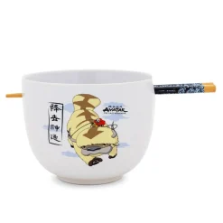 Avatar: The Last Airbender Aang and Appa Ceramic Ramen Bowl and Chopstick Set