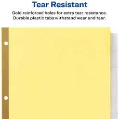 Avery Big Tab Insertable Dividers, Buff Paper, Clear Tabs, 8-Tab Set (11112) - 48 Pack