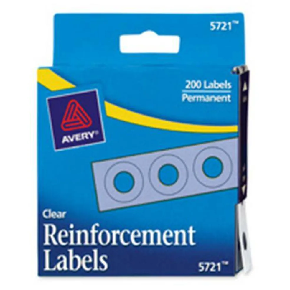 Avery Consumer Products Reinforcements- .25in. Diameter- 200-Box- Clear