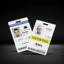 Avery Durable Tall ID Badges for Lanyards, Laser Printable on Both Sides, Blank White, 80 Total, 3.375