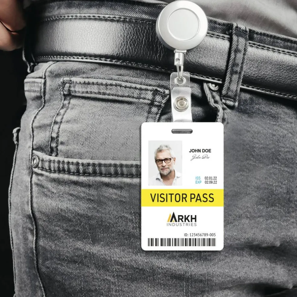 Avery Durable Tall ID Badges for Lanyards, Laser Printable on Both Sides, Blank White, 80 Total, 3.375" x 2.125" (61612)