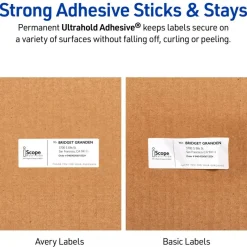 Avery Durable Waterproof Shipping Labels with Sure Feed Technology, 3-1/3