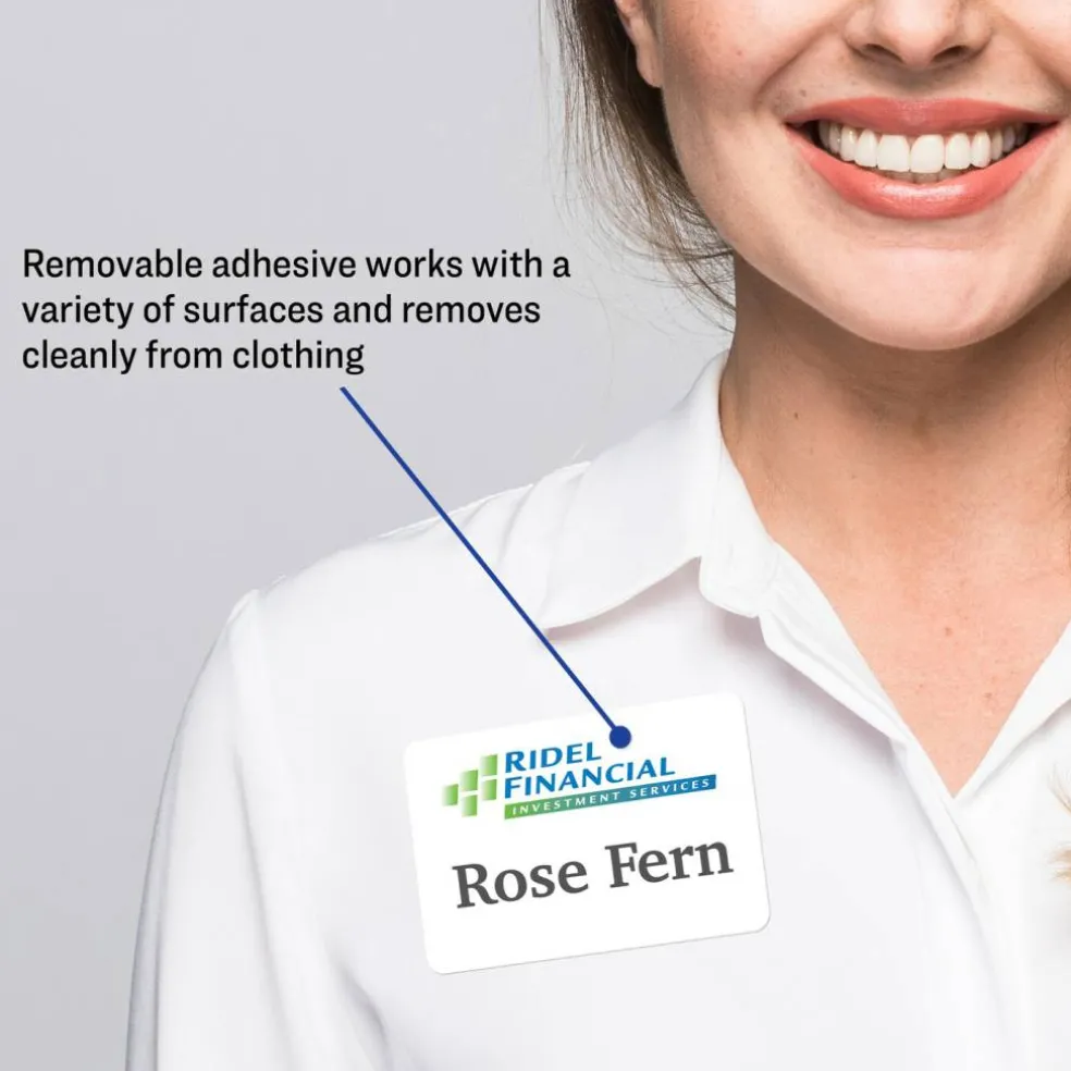 Avery Flexible Printable Name Tags, 2-1/3" x 3-3/8", Matte White, 160 Removable Name Badges (8395)