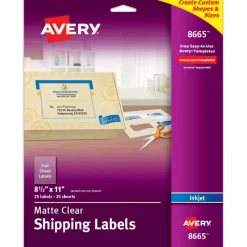 Avery Full Sheet Printable Shipping Labels, 8.5
