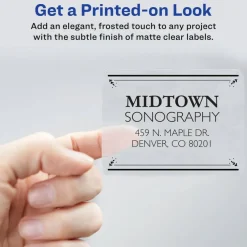Avery Full Sheet Printable Shipping Labels, 8.5" x 11", Matte Clear, 10 Blank Mailing Labels (18665)