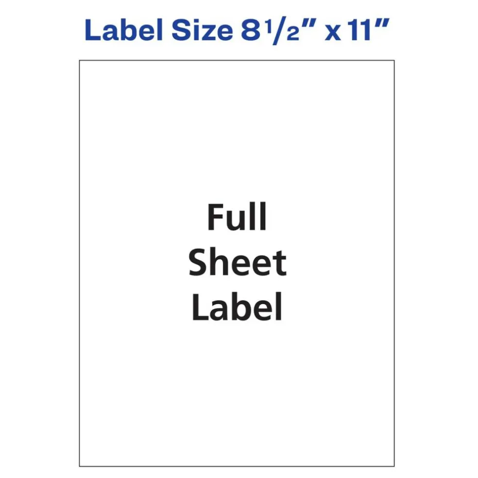 Avery Full Sheet Printable Shipping Labels, 8.5" x 11", Matte Clear, 10 Blank Mailing Labels (18665)