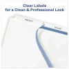 Avery Index Maker 11 in. x 8.5 in. 3-Tab Print and Apply Clear Label Dividers - White/White Tabs (5/Pack)