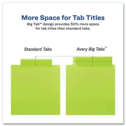 Avery Insertable 5-Tab 11-1/8 in. x 9-1/4 in. Big Tab Plastic Dividers with Two Pockets - Multicolor (1-Set)