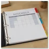 Avery 11.25 in. x 9.13 in. 5-Tab Insertable Dividers with Single Pockets - White (1-Set)