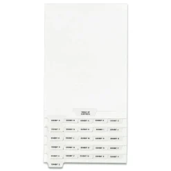 Avery 11 in. x 8.5 in. 27-Tab Preprinted Legal Exhibit Bottom A to Z Tab Index Dividers - White (1-Set)