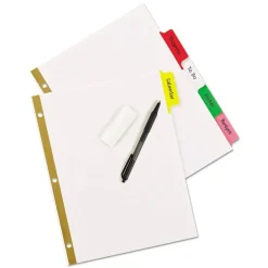 Avery 11 in. x 8.5 in. 5-Tab Write and Erase Big Tab Paper Dividers - White, Assorted Tabs (1 Set)
