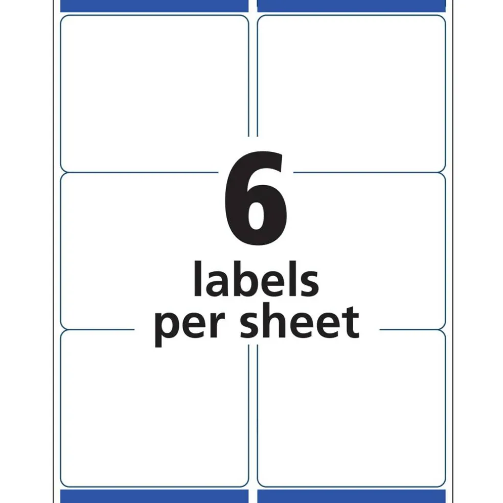 Avery Matte Clear Shipping Labels, Sure Feed Technology, Laser, 3-1/3" x 4", 60 Labels (15664)