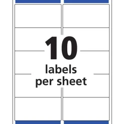 Avery Matte Clear Shipping Labels, Sure Feed Technology, Inkjet, 2" x 4", 100 Labels (18863)