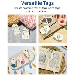 Avery Printable Arched Printable Tags, Sure Feed Technology, 2" x 3-1/2", Matte Ivory Cardstock, Print-to-The-Edge, Laser/Inkjet Printable, 80 Total