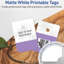Avery Printable Rounded Rectangle Foldover Tags, Sure Feed Technology, 1-1/2