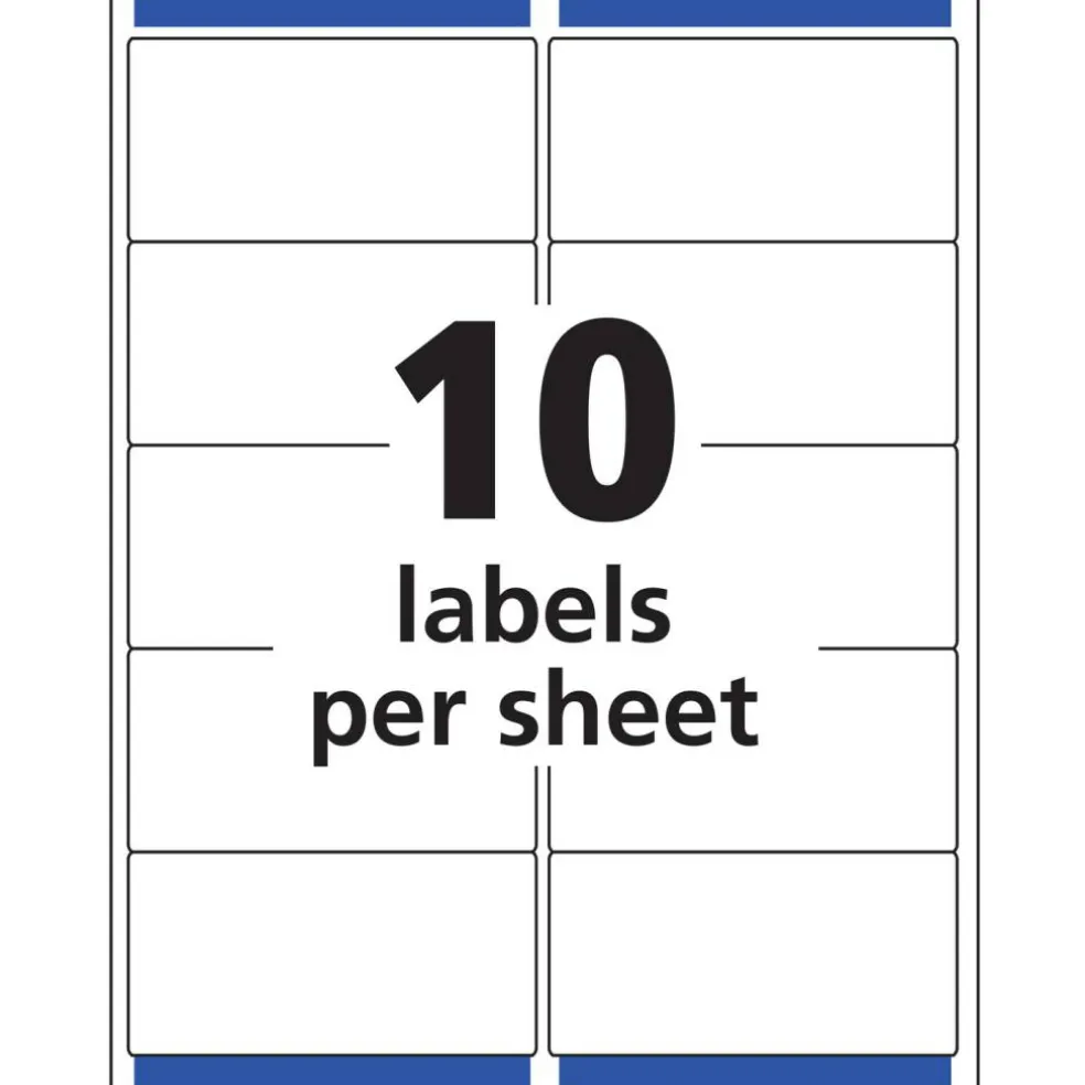 Avery Printable Shipping Labels with Sure Feed, 2" x 4", Matte Clear, 100 Blank Mailing Labels (15663)