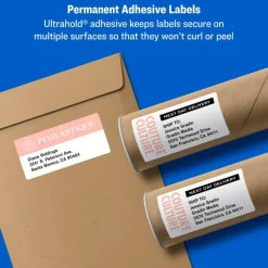 Avery Printable Shipping Labels with Sure Feed, 3-1/3" x 4", White, 600 Blank Mailing Labels for Laser Printers (5164)