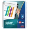 Avery Print and Apply Index Maker 11 in. x 8.5 in. Clear Label Sheet Protector Dividers with 5 White Tabs (1/Set)