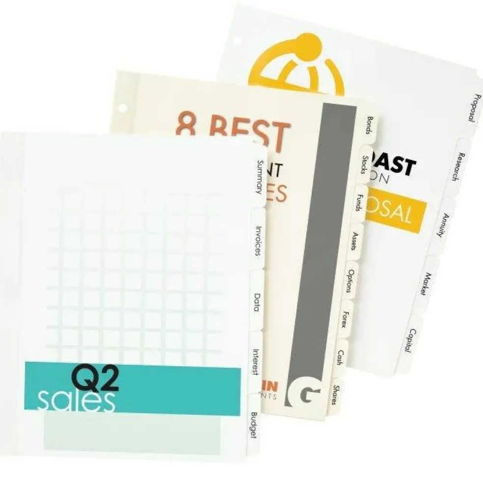 Avery Print-On 11 in. x 8.5 in. 5-Tab Customizable Unpunched Dividers - White (5/Pack)