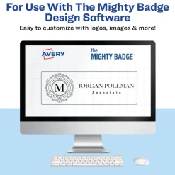 Avery Reusable Magnetic Professional Name Badge System, 1
