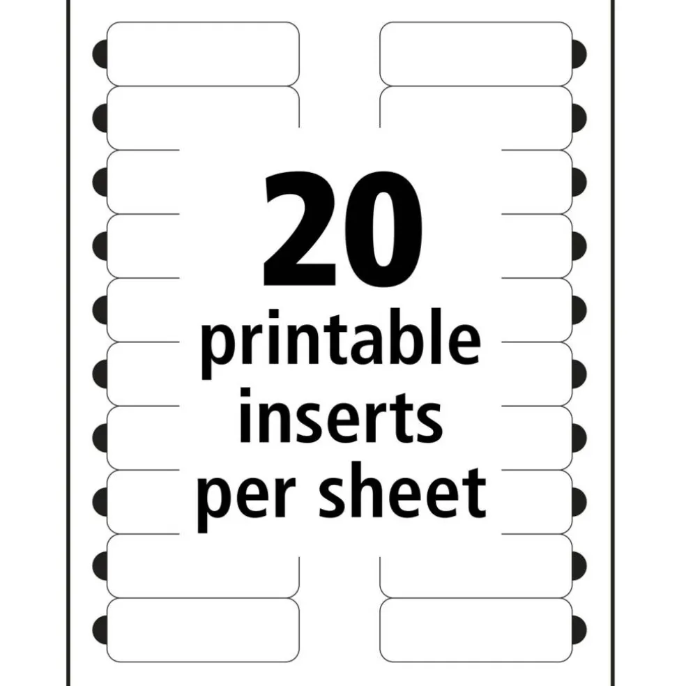 Avery Reusable Magnetic Professional Name Badge System, 1" x 3" Gold Name Tags, 10 Identification Badges, 80 Inkjet Printable Inserts, Design Software Included (71203)