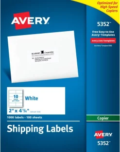 Avery Shipping Labels for Copiers, Permanent Adhesive, 2