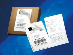 Avery Shipping Labels w/Paper Receipts and TrueBlock Technology for Inkjet Printers 5-1/16 x 7-5/8, Pack of 25 (8127)