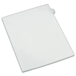 Avery 10-Tab "4" 11 in. x 8.5 in. Allstate Style Preprinted Legal Exhibit Side Tab Index Dividers - White (25/Pack)
