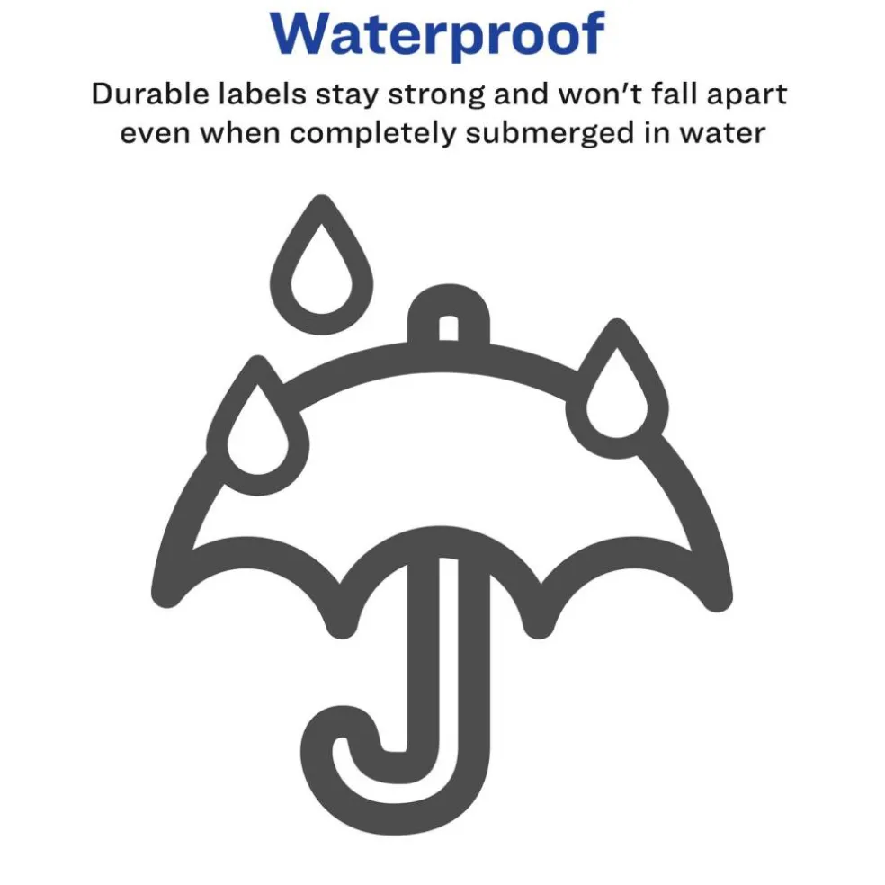 Avery Waterproof Printable Shipping Labels with Sure Feed, 2" x 4", White, 5,000 Blank Mailing Labels (95523)