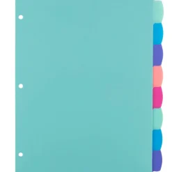 Avery Write & Erase Dividers for 3 Ring Binders, 8 Tabs per Set, Multicolor Big Tabs, Pastels, Binder Dividers Great for Organizing Reports, Projects, and More (16271)