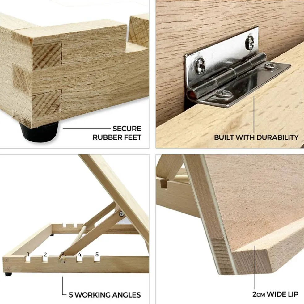 A3 Wooden Table Top Easel with 5 Adjustable Angles