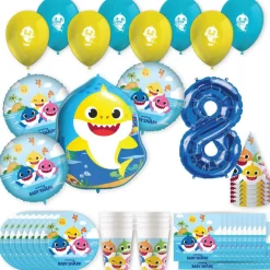Baby Shark Birthday Party Kit with Number