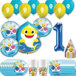 Baby Shark Birthday Party Kit with Number