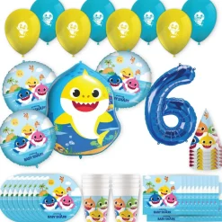 Baby Shark Birthday Party Kit with Number