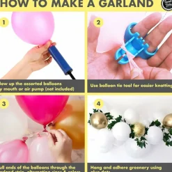 Baby Shower Blue Balloon Garland Arch Kit for Boy (Blue,gold,white)