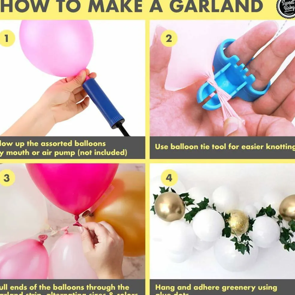 Baby Shower Blue Balloon Garland Arch Kit for Boy (Blue,gold,white)