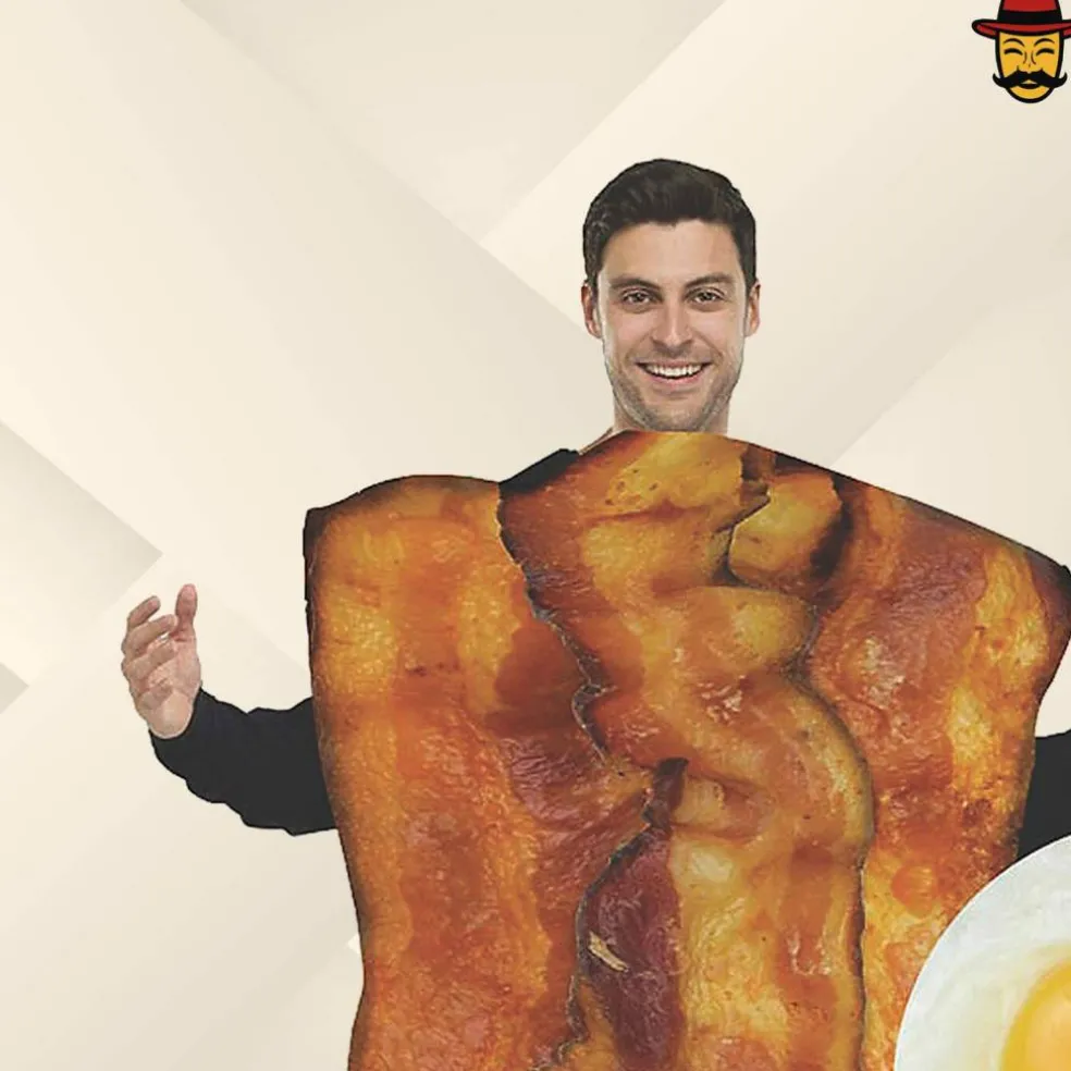 Bacon And Eggs Couples Halloween Costume Set Funny Tunic Fits Most Up To 6ft