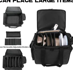 Bakers’ Storage Bag – Cake Decorating Tool Caddy for Pans, Mats, Liners & Baking Supplies, Black