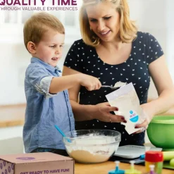 Baketivity Kids Baking DIY Activity Kit - Bake Delicious Confetti Muffins with Pre-Measured Ingredients – Best Gift Idea for Boys and Girls Ages 6-12