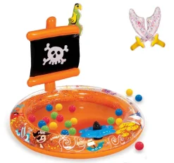Banzai Pirate Sparkle Play Center Inflatable Ball Pit -Includes 20 Balls