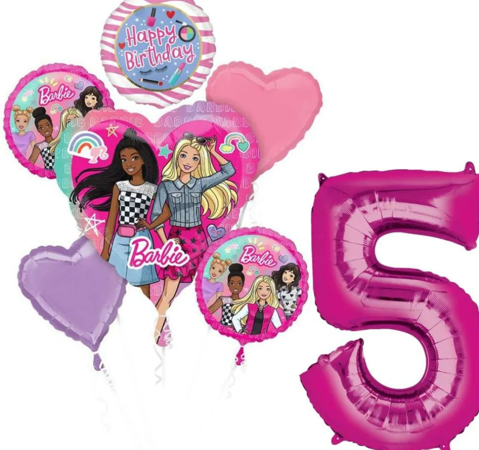 Barbie™ Birthday 7-Piece Foil Balloon Bouquet