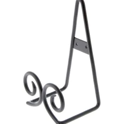 Bard's Black Twin Scroll Wall Mountable Display Easel Stand, 6.5" H x 4" W x 3.5" D