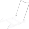 Bard's Folding White and Clear Plastic Easel Stand, 7.5" H x 5" W x 8" D