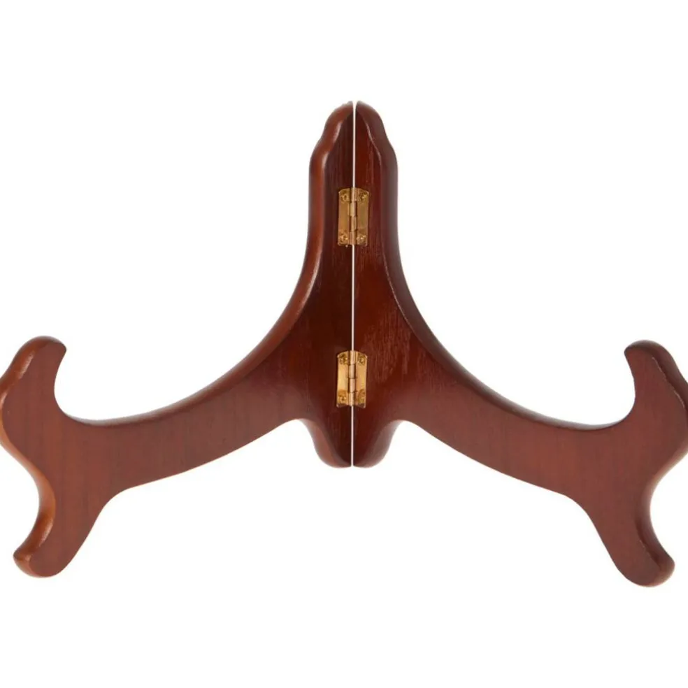 Bard's Hinged Walnut MDF Bowl Stand, 6.5" H x 10.625" W x 7.25" D (For 11" - 12" Bowls)