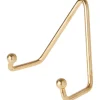 Bard's Shiny Gold-toned Wall Mountable Plate Hanger, 3.5" H x 3.25" W x 1.75" D (For Plates 3.5" - 5")