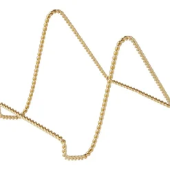 Bard's Twisted Gold-toned Wire Easel Stand, 6" H x 5.5" W x 8" D