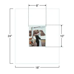 BarnwoodUSA Signature Mat for Weddings, Graduations, Special Moments Picture Frame (Mat Only)