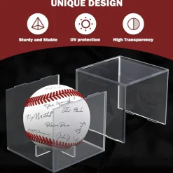 Baseball Display Case, Baseball Holder Display Case, Acrylic UV Protected Baseball Case for Display, Baseball Display Case for Autographed Baseball