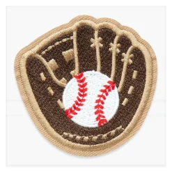 Baseball Mitt Embroidered Iron-On & Adhesive Patch by Make Market®